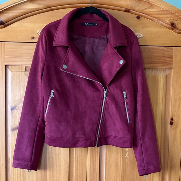 Apperloth A Faux Suede Moto Jacket - Picture 2 of 10
